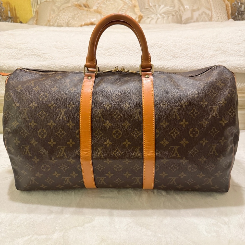 Louis Vuitton Brown Monogram Duffel Bag
